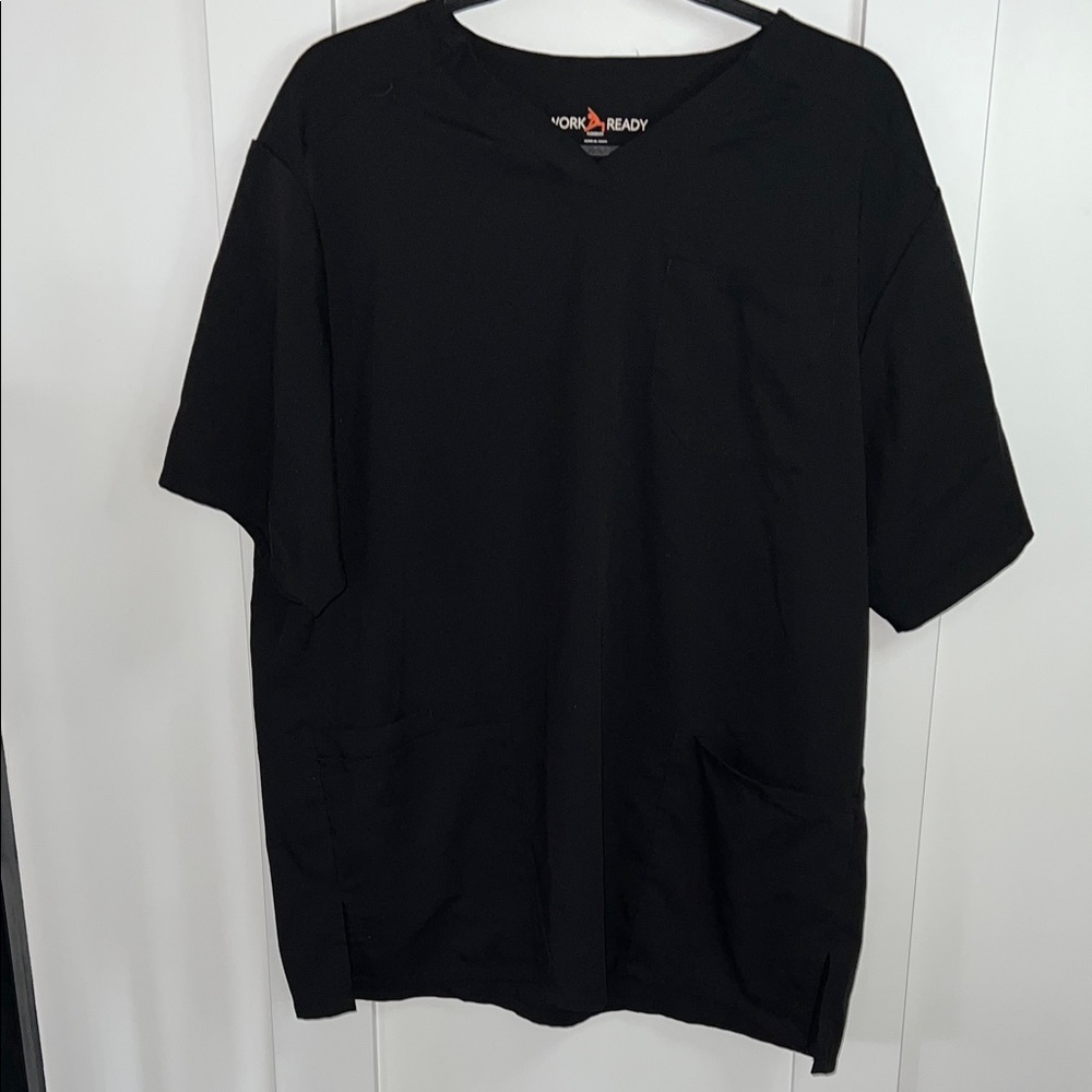 LG Black Short Sleeve Scrub Top Men's
